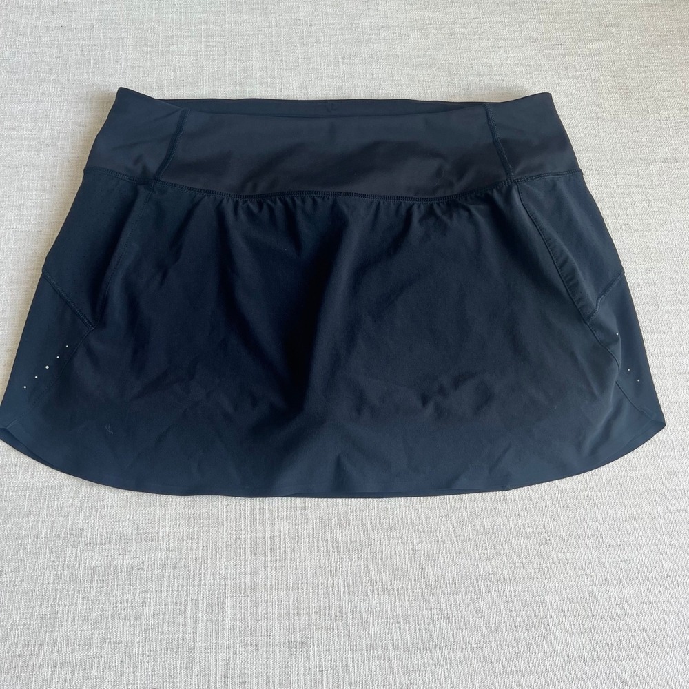 Athleta Run With It Skort Women's Size Large Black Athletic Workout